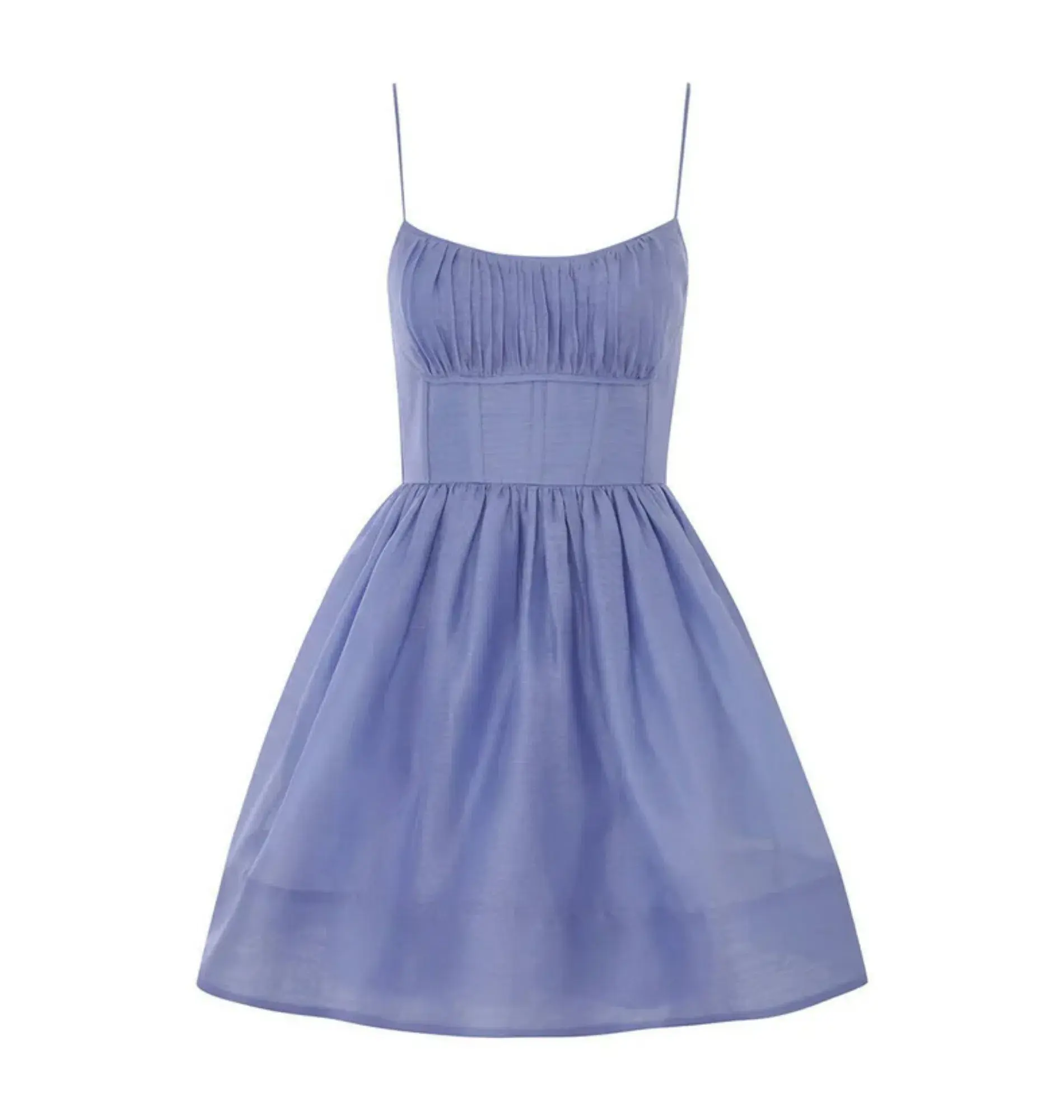 Zimmermann Natura Ruched Mini Dress in Iris Size 4 / AU 16 - Image 4