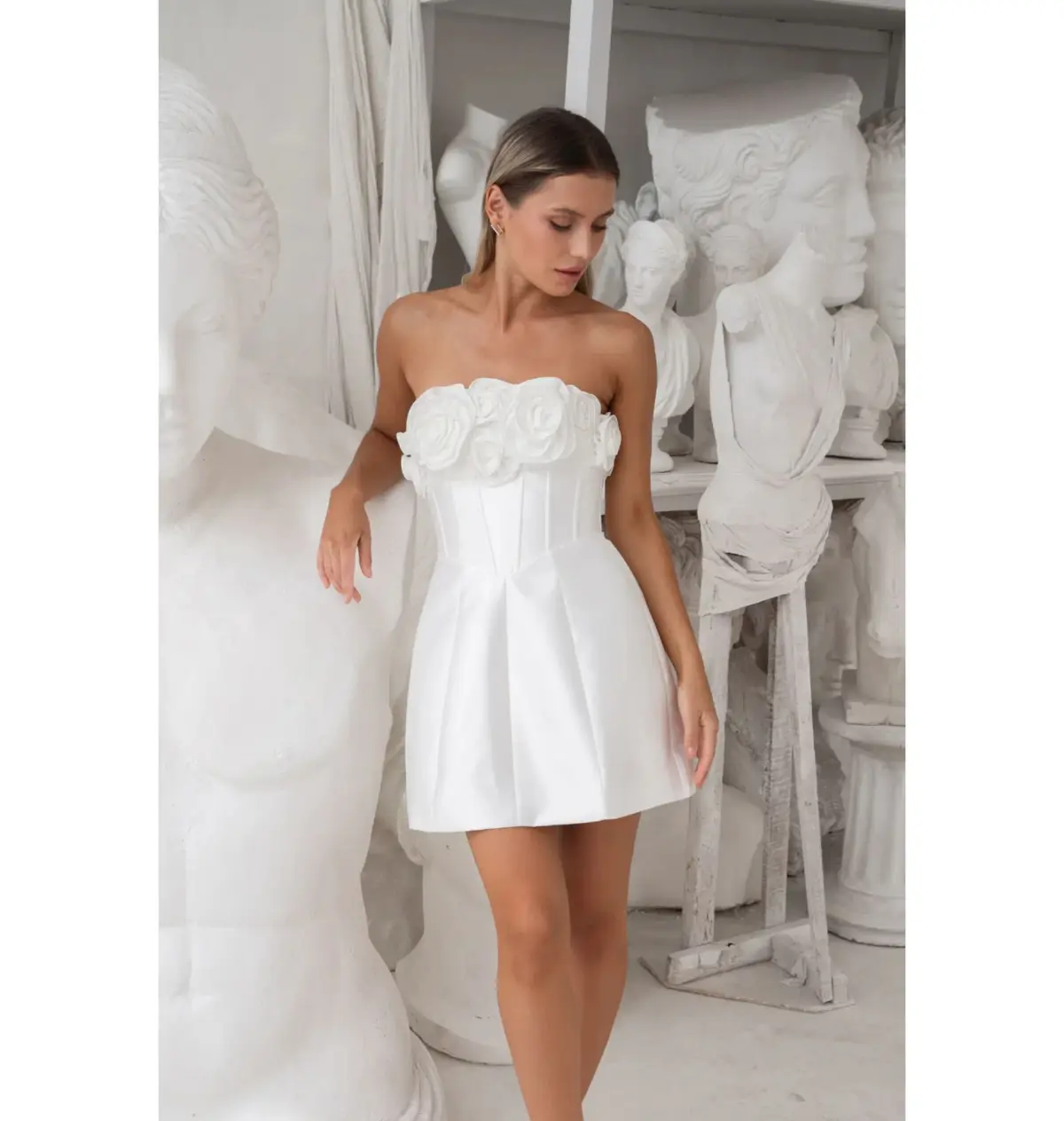 Eliya The Label Tehanni Dress in White Size AU 8 - Image 3