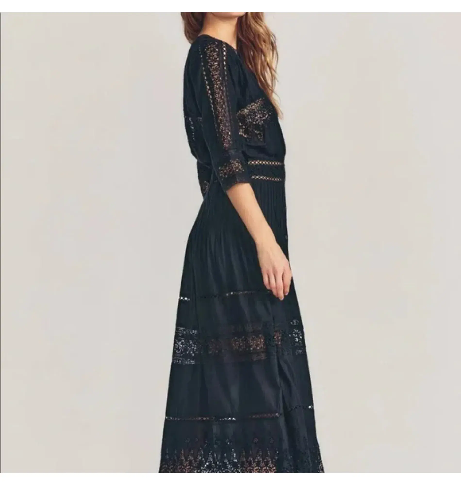 Love Shack Fancy Maxi Dress in Black Size Small / AU 8 - Image 2