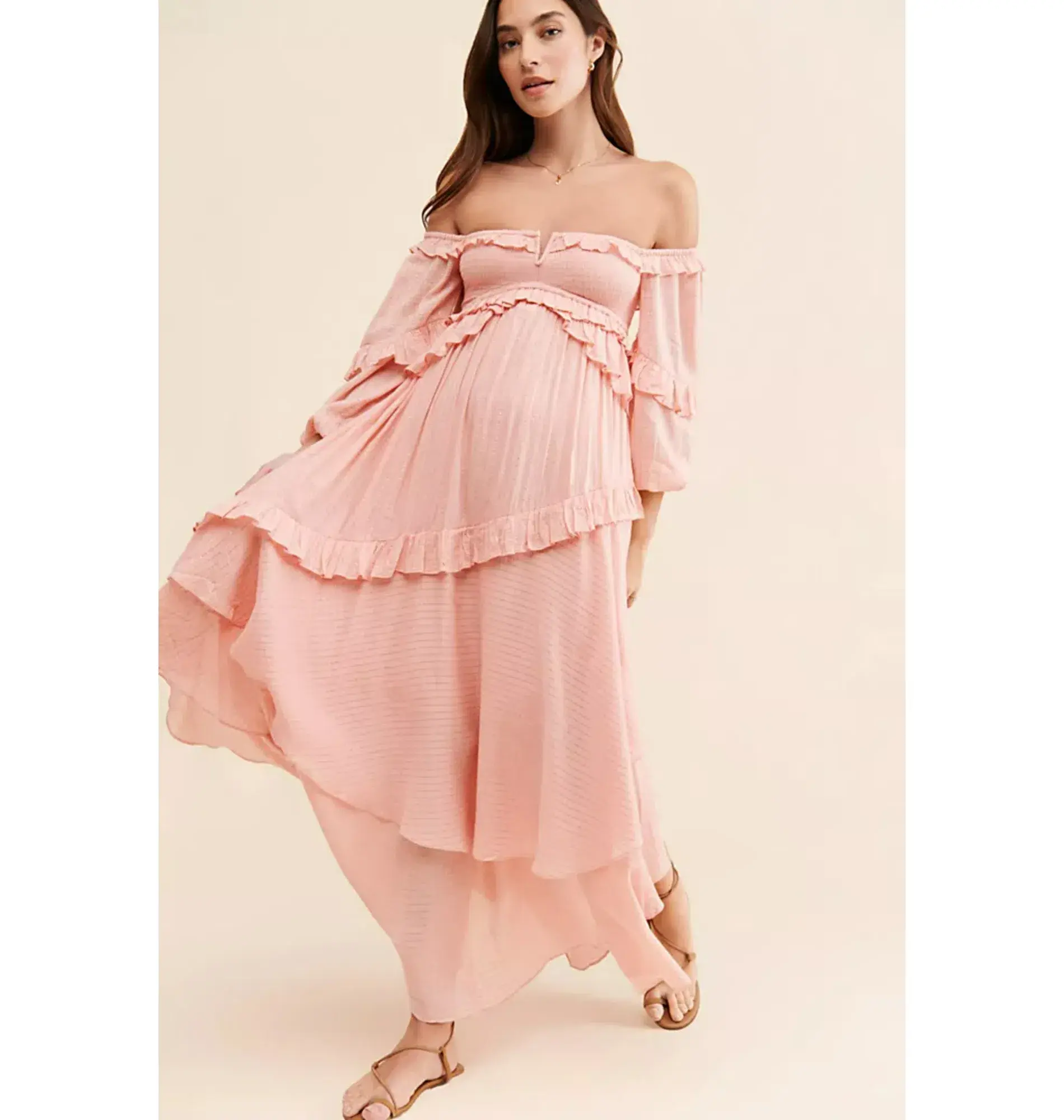 Spell & The Gypsy Clementine Mermaid Maxi Dress Pink Size AU 10  - Image 1
