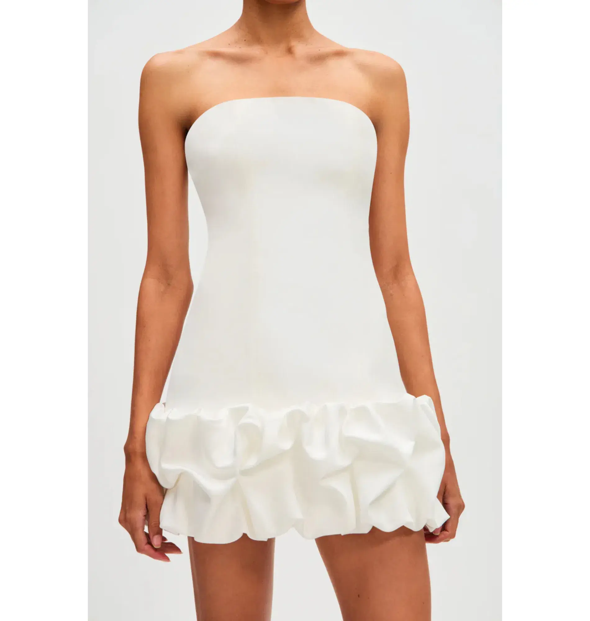 Misha The Saphira Crepe Mini Dress Ivory Size 10 - Image 2