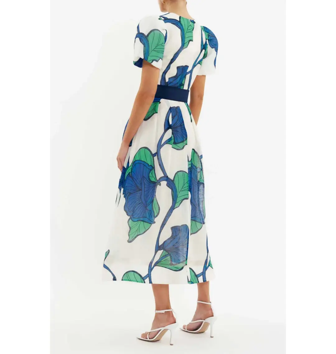 Rebecca Vallance Blue Ivy Midi Dress Print Size AU 14 for rent on The Volte - main image
