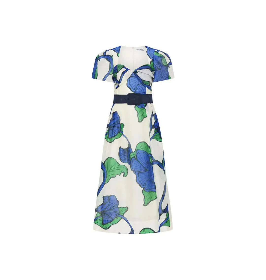 Rebecca Vallance Blue Ivy Midi Dress Print Size AU 14 for rent on The Volte - main image