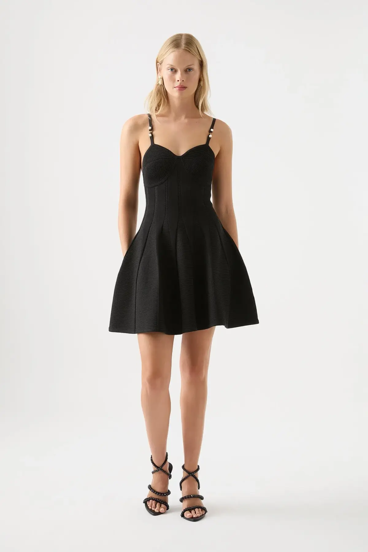 AJE Phaedra Ottoman Bustier Dress Black Size XS / AU 6 - Image 1