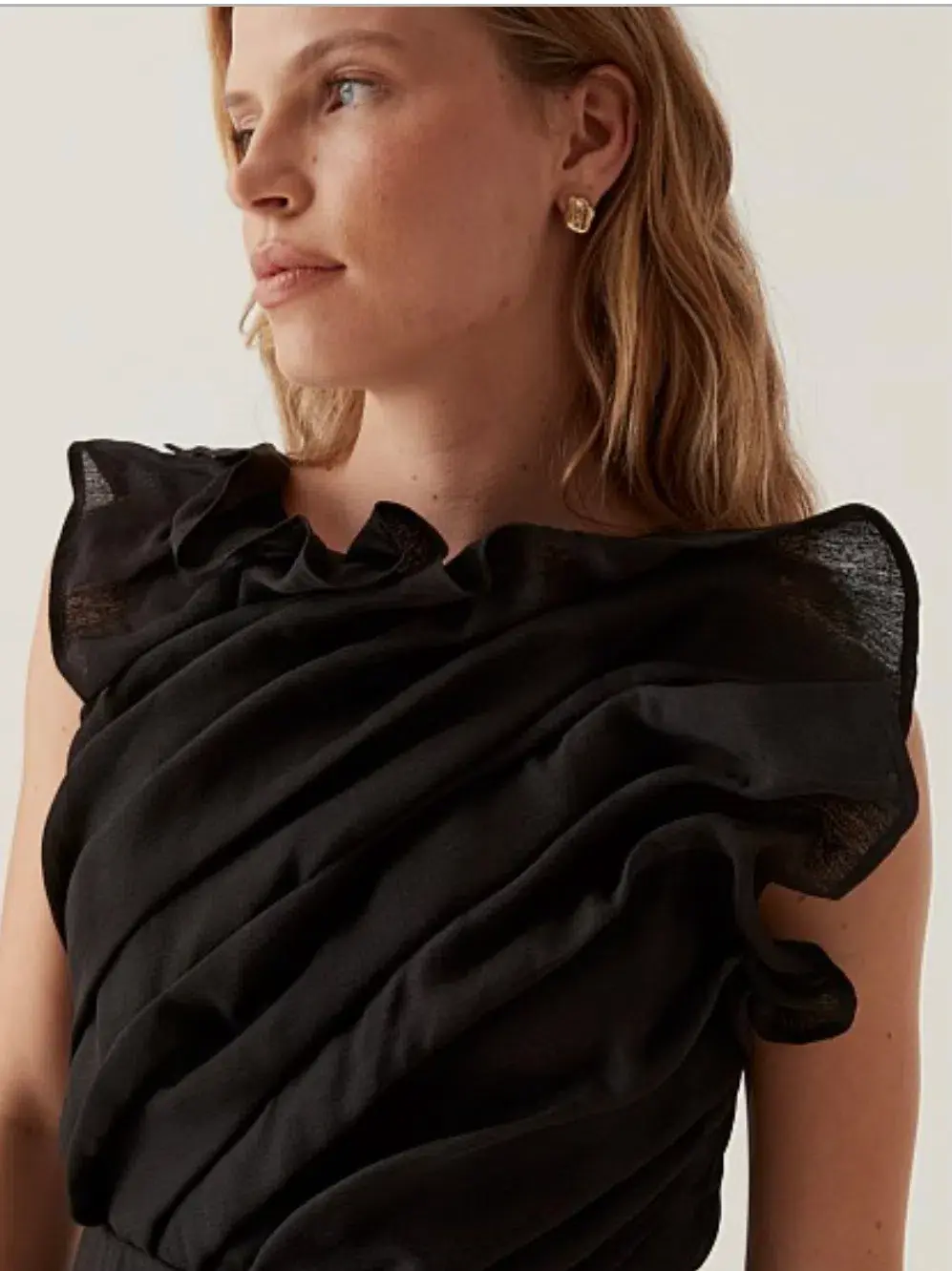 Aje Genesis Midi Black Dress Black Size AU 8 for rent on The Volte - main image