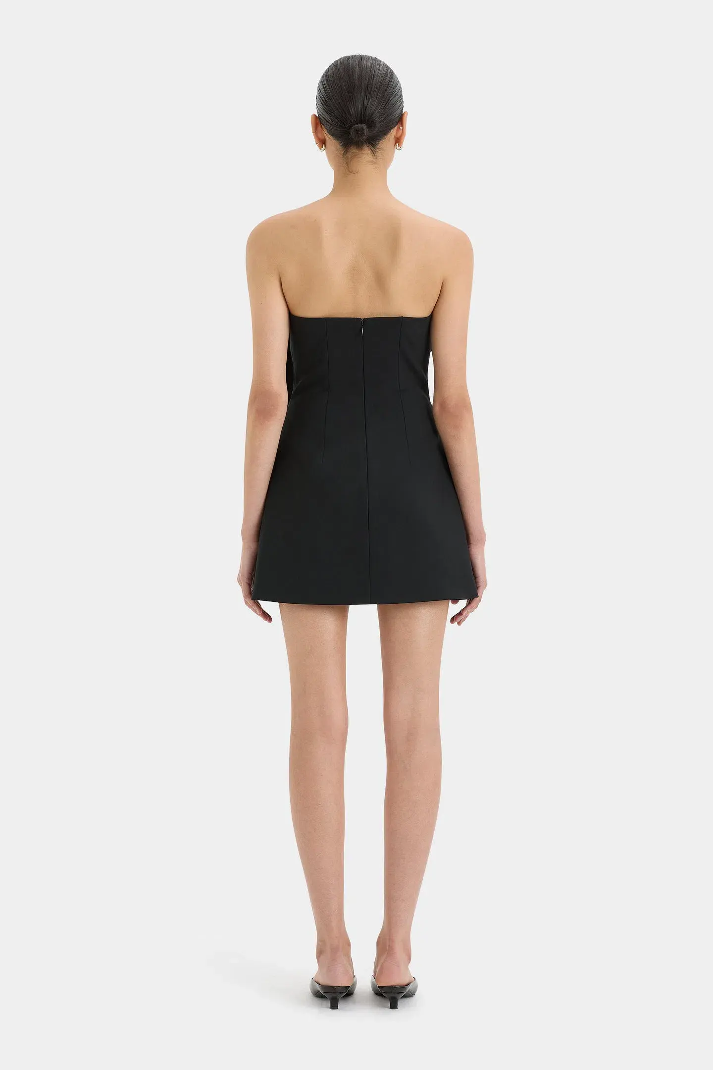Sir the Label Leonardo Pleated Mini Dress Black Size 8 - Image 2