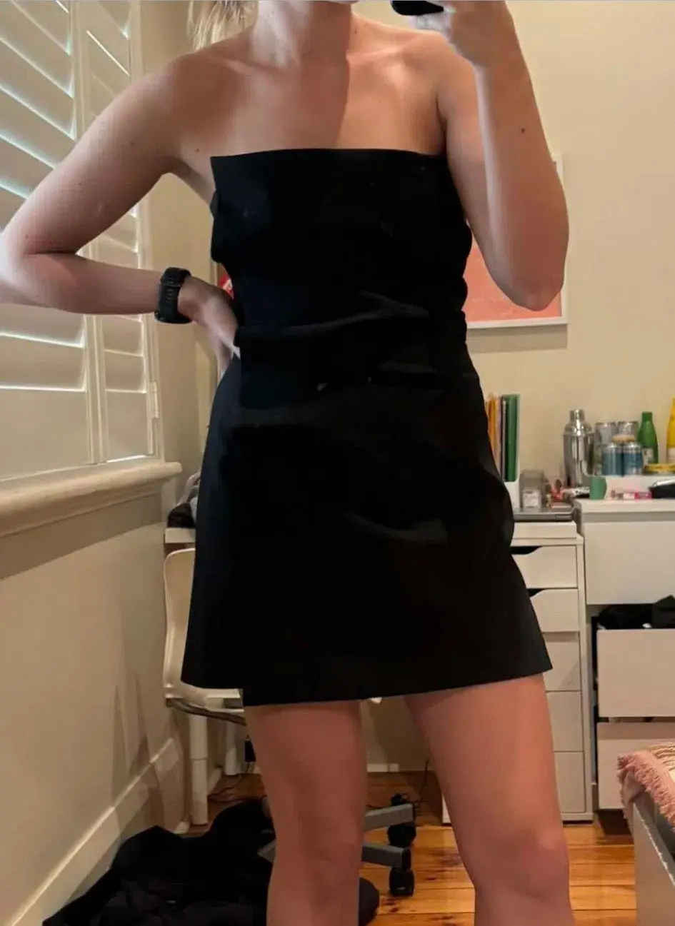 Sir the Label Leonardo Pleated Mini Dress Black Size 8 - Image 3