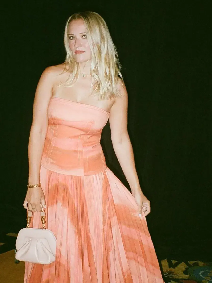 Acler Brayswick Midi Dress Melon Watercolour Size 12  - Image 4