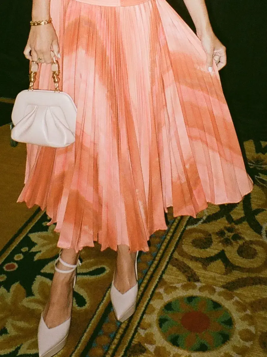 Acler Brayswick Midi Dress Melon Watercolour Size 12  - Image 5