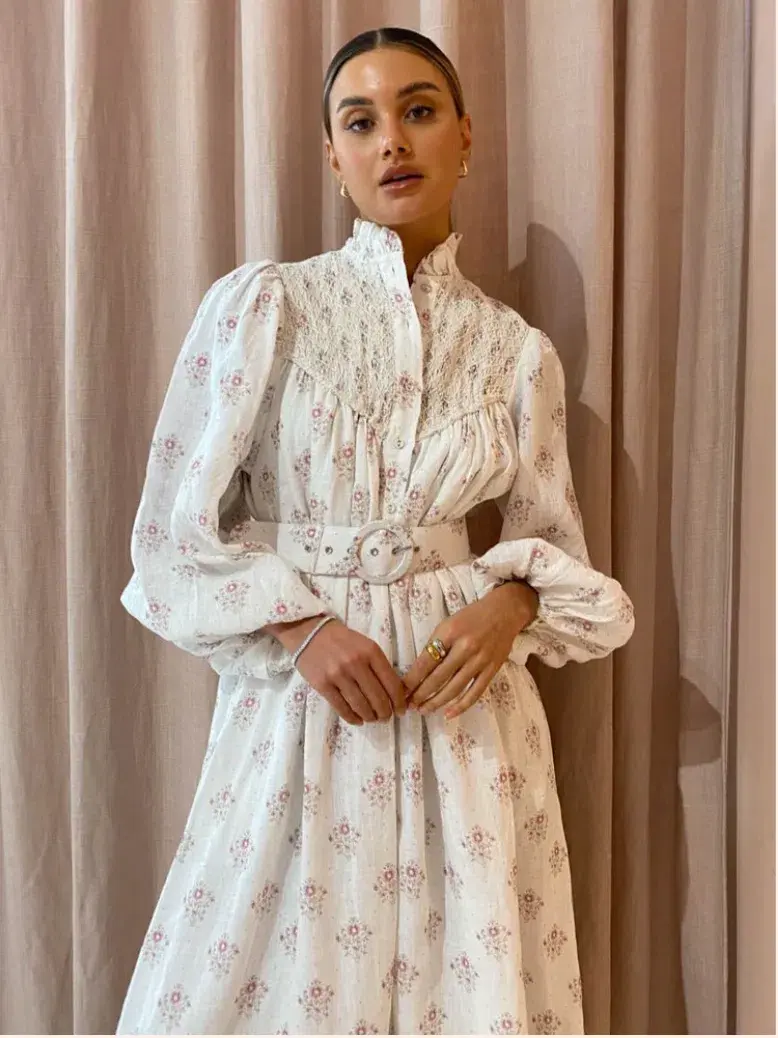 Palm Noosa Apollo Dress in Delicate Floral Size 10  - Image 2