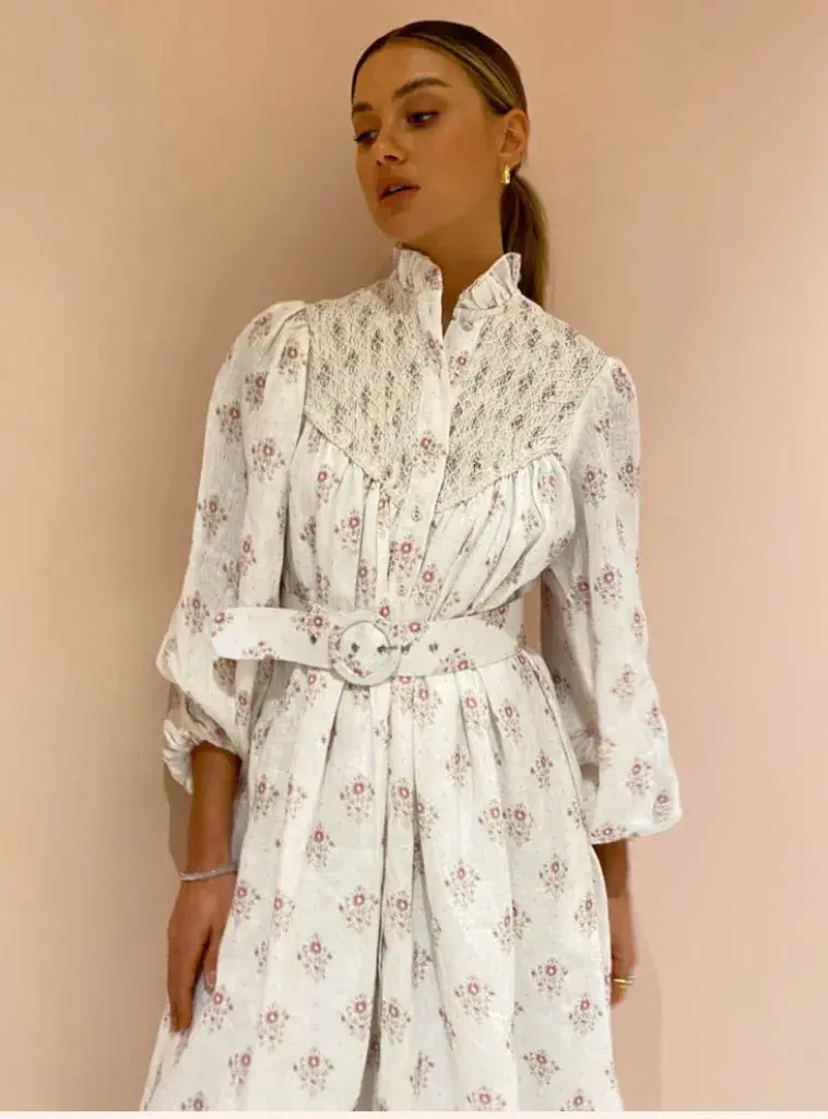 Palm Noosa Apollo Dress in Delicate Floral Size 10  - Image 5
