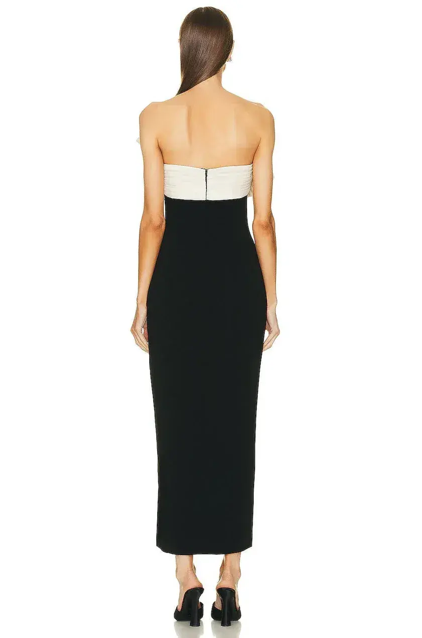 Rachel Gilbert Lavina Midi Dress Black Size 8/S - Image 3