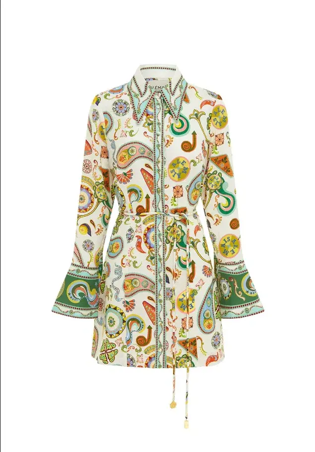 Alemais Arcade Mini Dress Multi Size AU 8 - Image 5