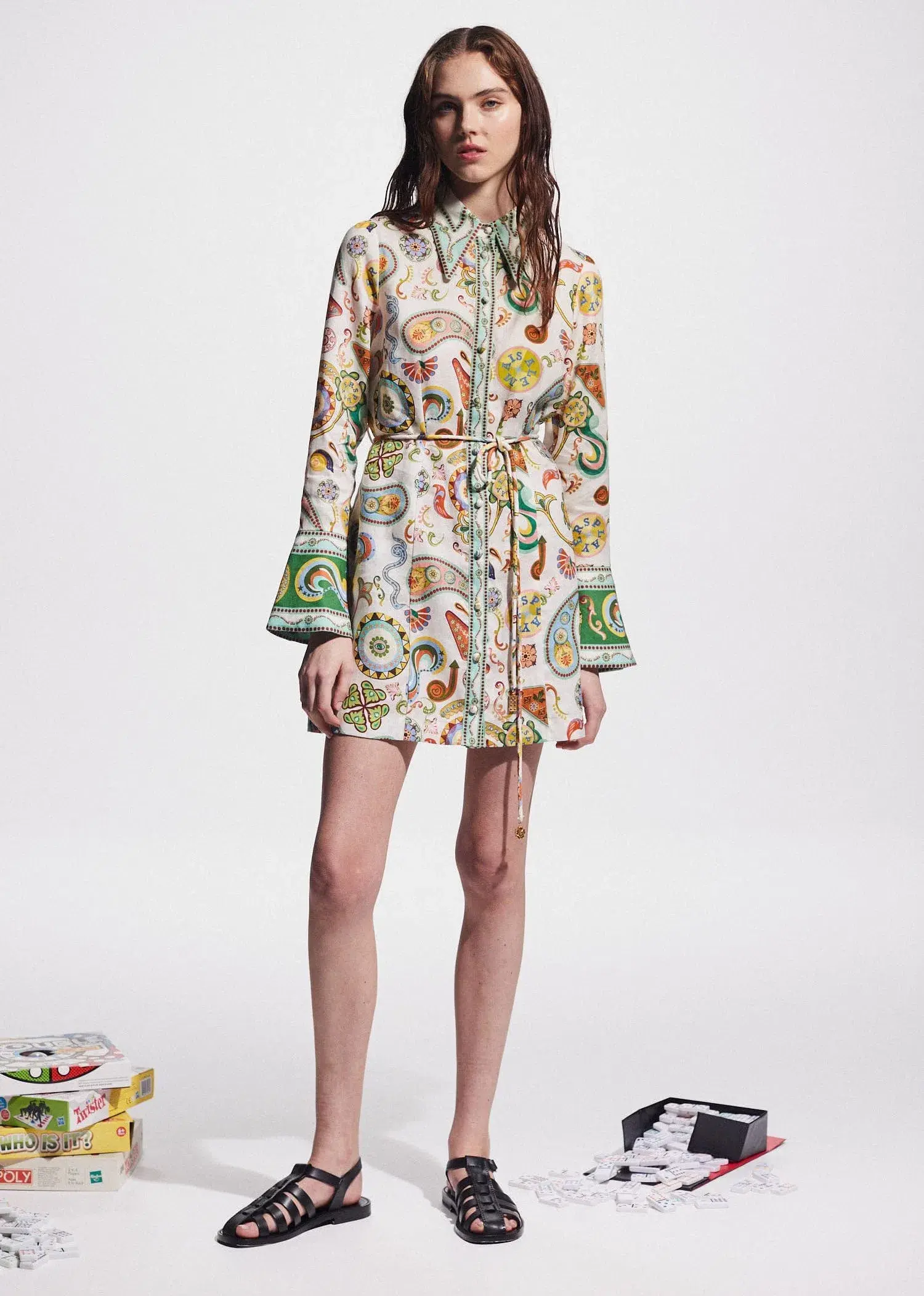 Alemais Arcade Mini Dress Multi Size AU 8 - Image 2