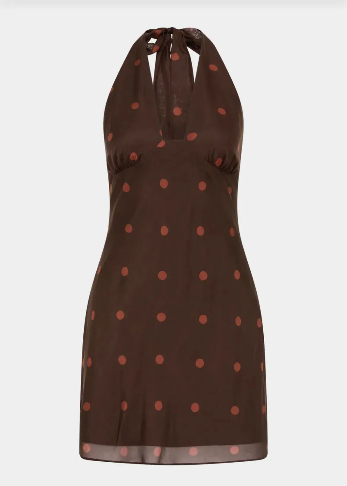 Sir the Label Toni Halter Mini Dress Chocolate Dot Size 1 / AU 8 - Image 5