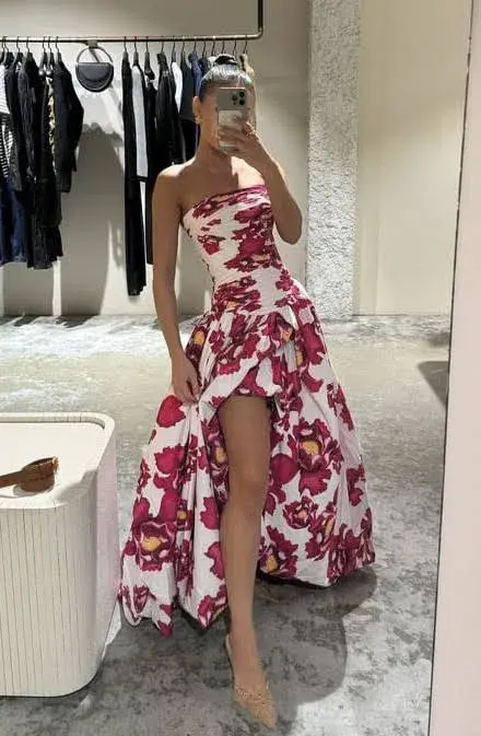 Aje Behold Bubble Hem Maxi Dress Boldly Blooming Size 10 - Image 5