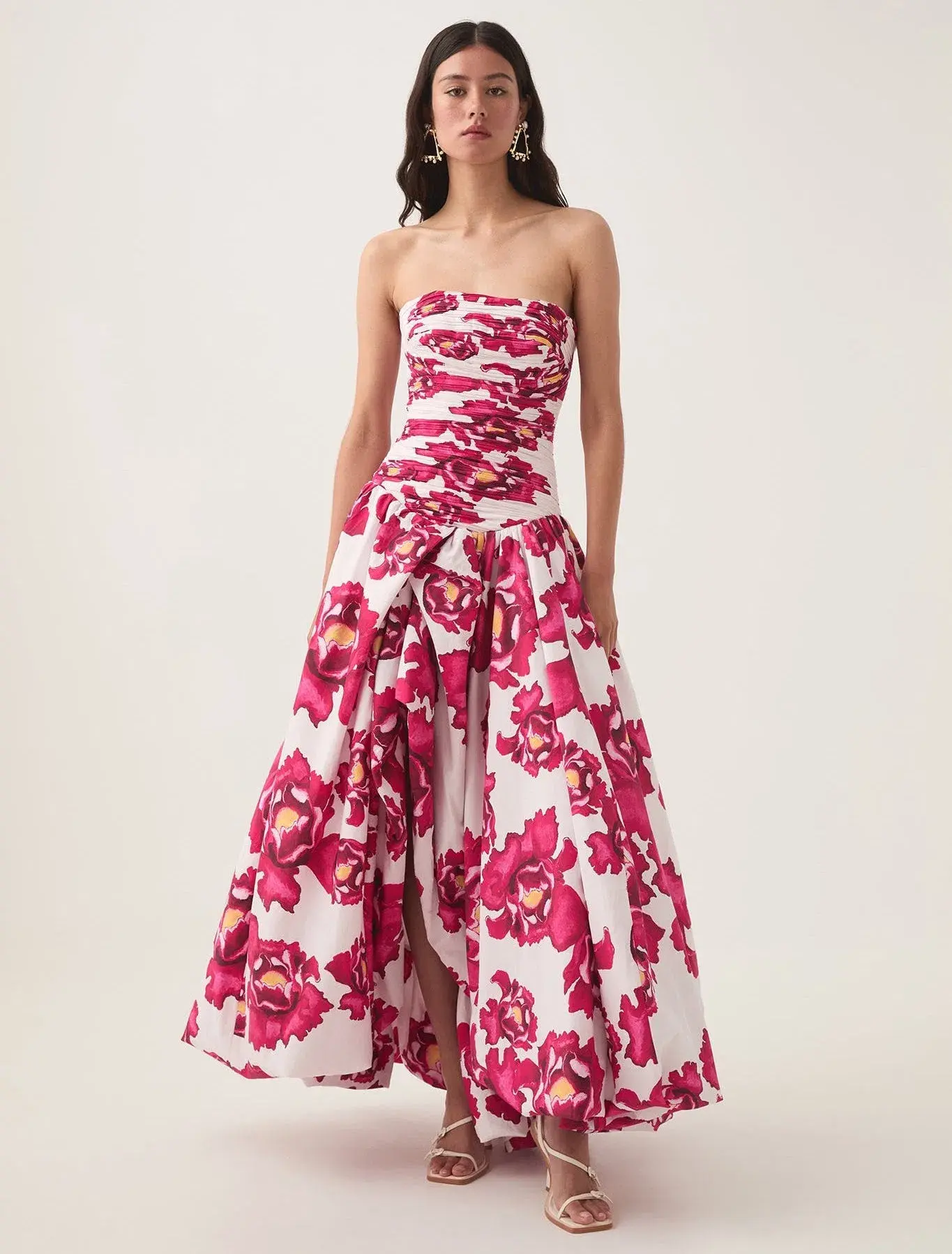 Aje Behold Bubble Hem Maxi Dress Boldly Blooming Size 10 - Image 1