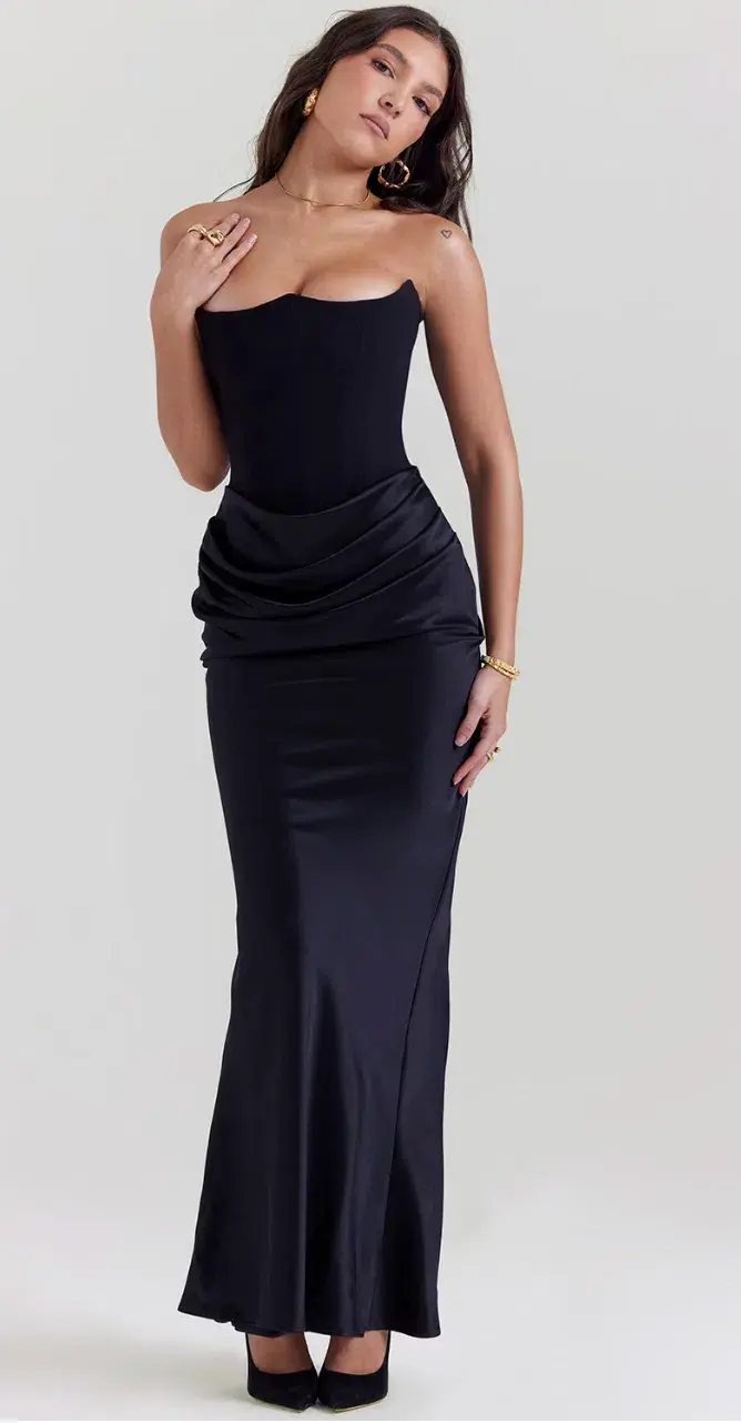 House of CB Persephone Strapless Corset Dress Black Size M / AU 10 - Image 4