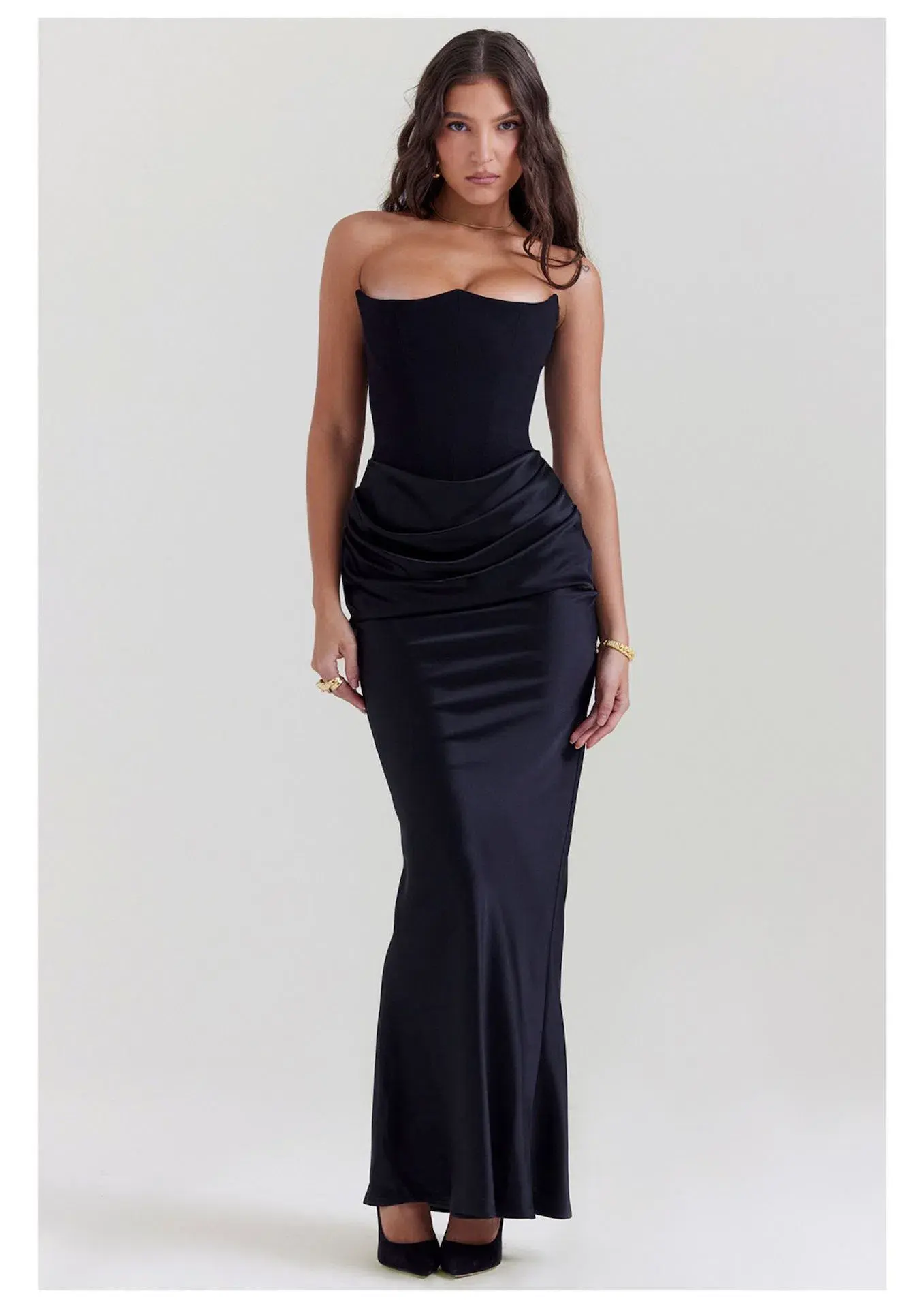 House of CB Persephone Strapless Corset Dress Black Size M / AU 10 - Image 1