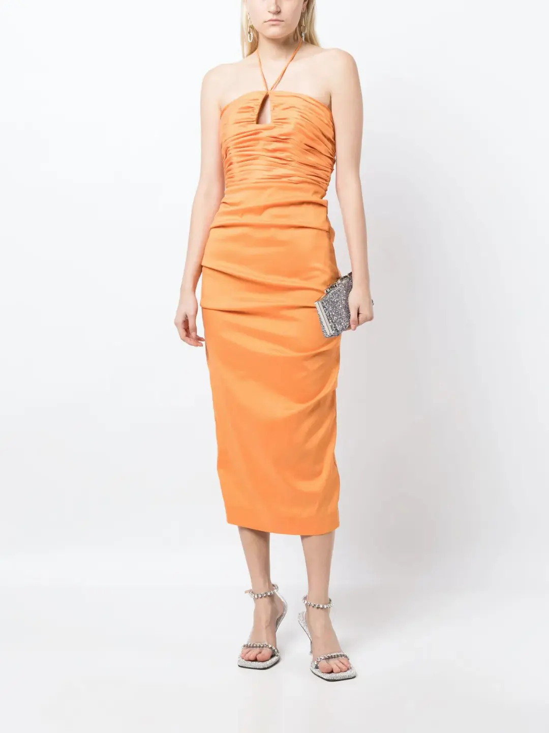 Rachel Gilbert Ayla Midi Dress Orange Size 0 / AU 6 for rent on The Volte - main image