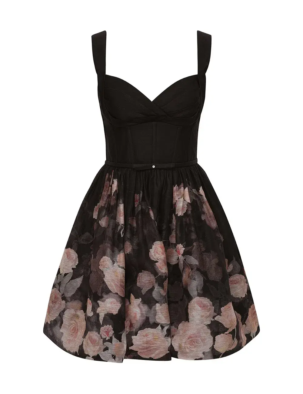 Zimmermann Crush Picnic Mini Dress Black Floral Size 2 / AU 12 for rent on The Volte - main image