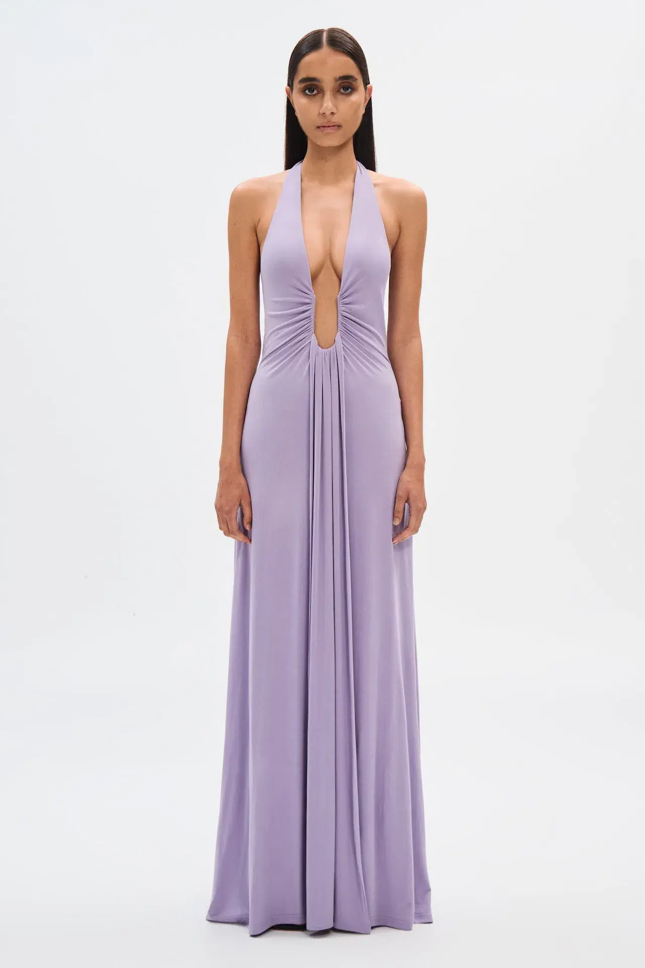 Misha Jennifer Cupro Maxi Dress Lilac Size 6/XS - Image 1