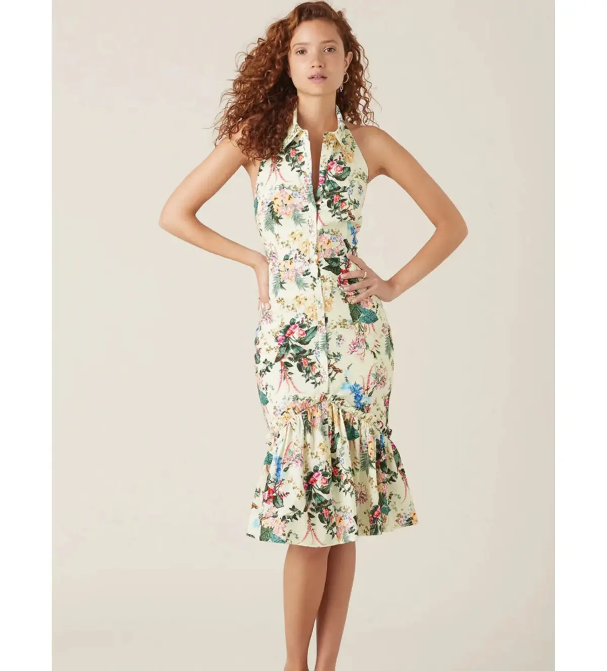 Tigerlily Kalani Midi Dress in Lemon Size AU 10 - Image 1
