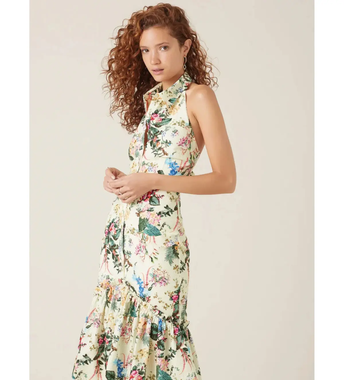 Tigerlily Kalani Midi Dress in Lemon Size AU 10 - Image 3