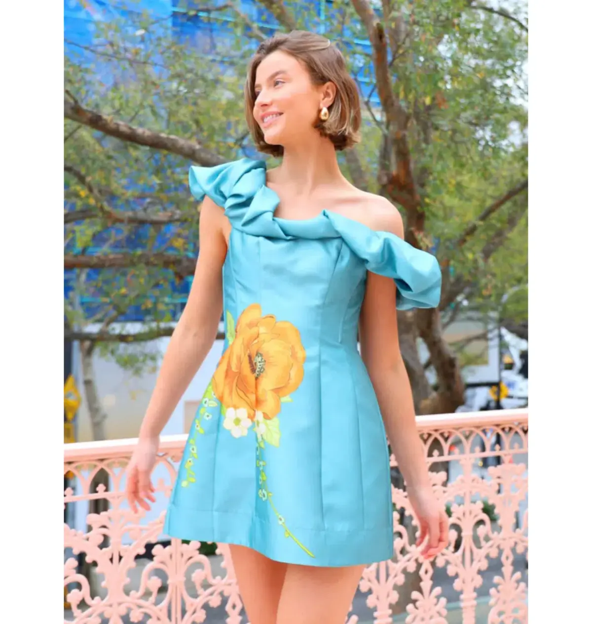 Alemais Regent Jade Mini Dress in Jade Size AU 10 - Image 2