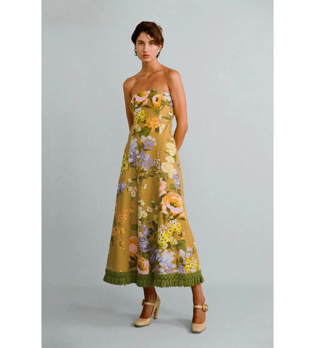 Lovaan Philippa Dress in Floral Print Size AU 8 - Image 1