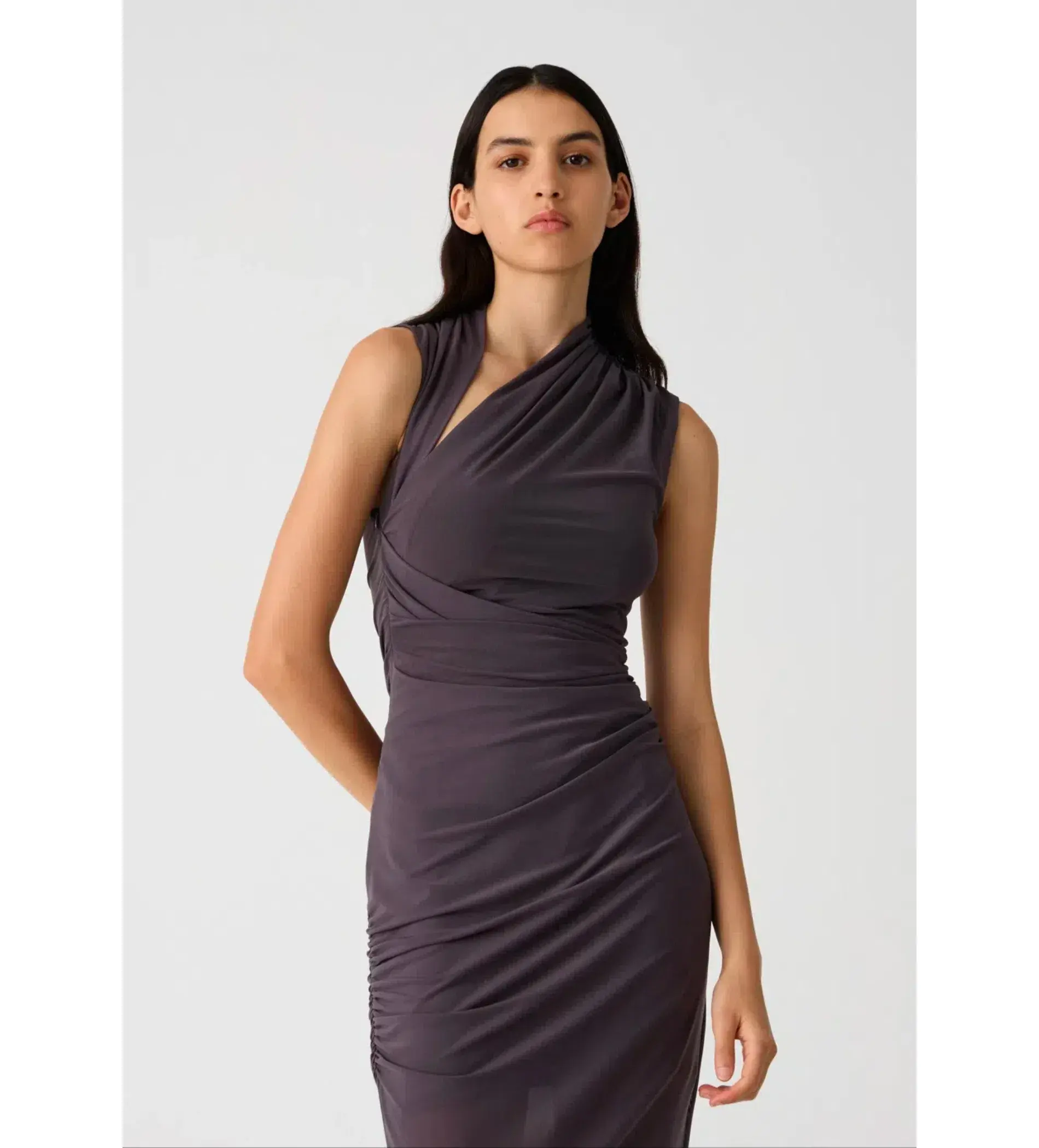 Misha Tillie Mesh Midi Dress in Slate Size 8 - Image 2