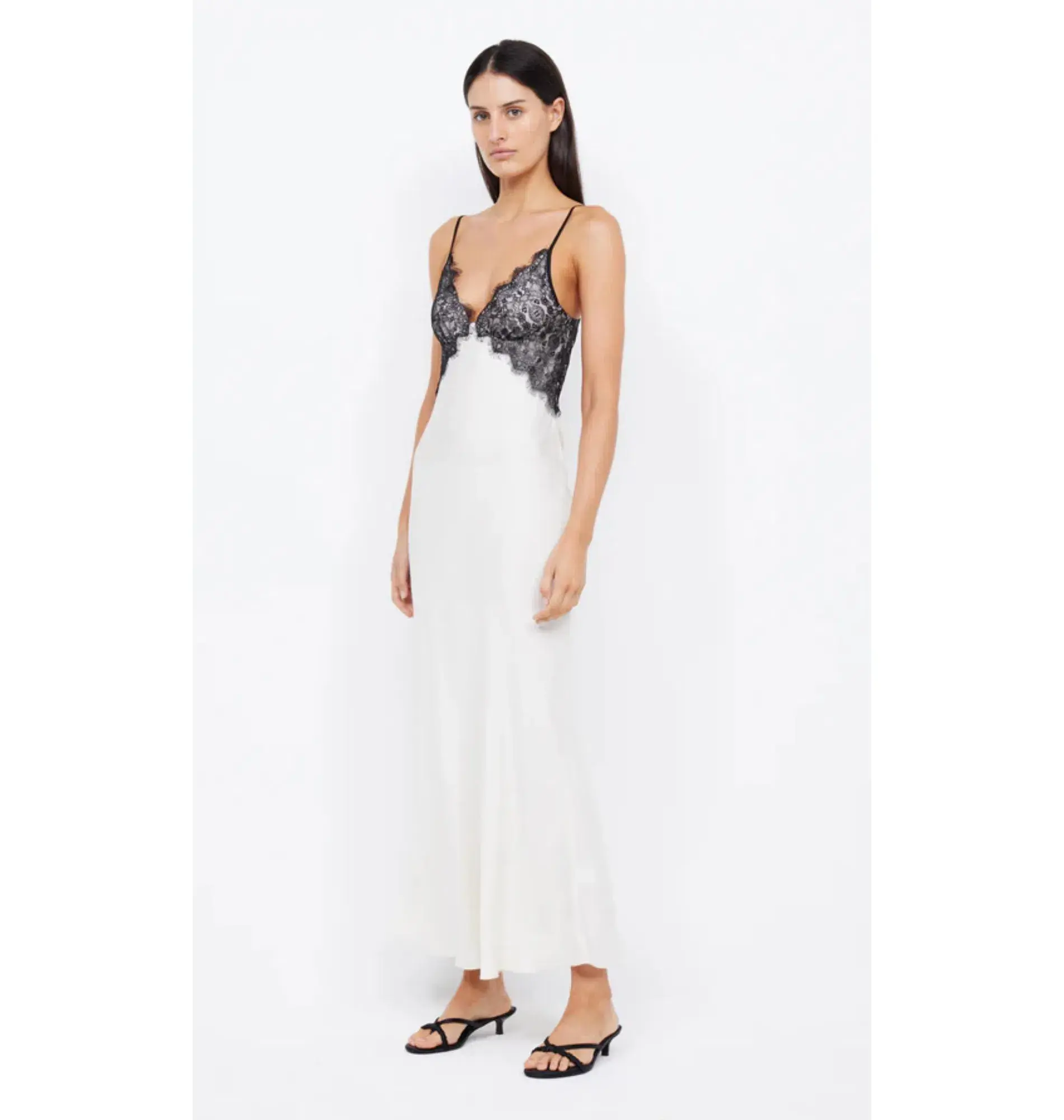 Bec & Bridge Emery Lace Maxi Dress Ivory/Black Size AU 6 - Image 2