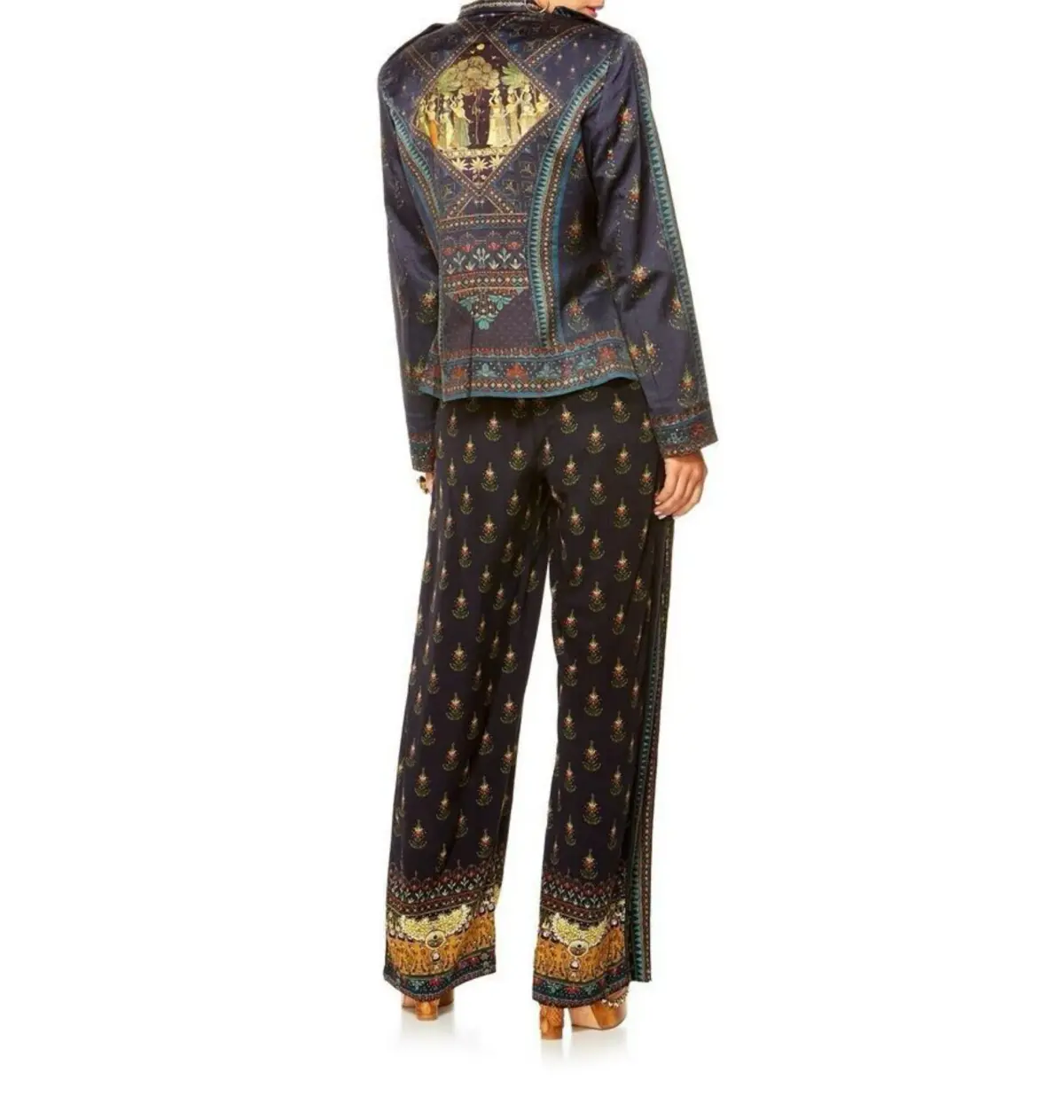 Camilla Bliss Of Bohemia Blazer Double Breasted Tailored Jacket Boho Leopard Size 10/M   - Image 2