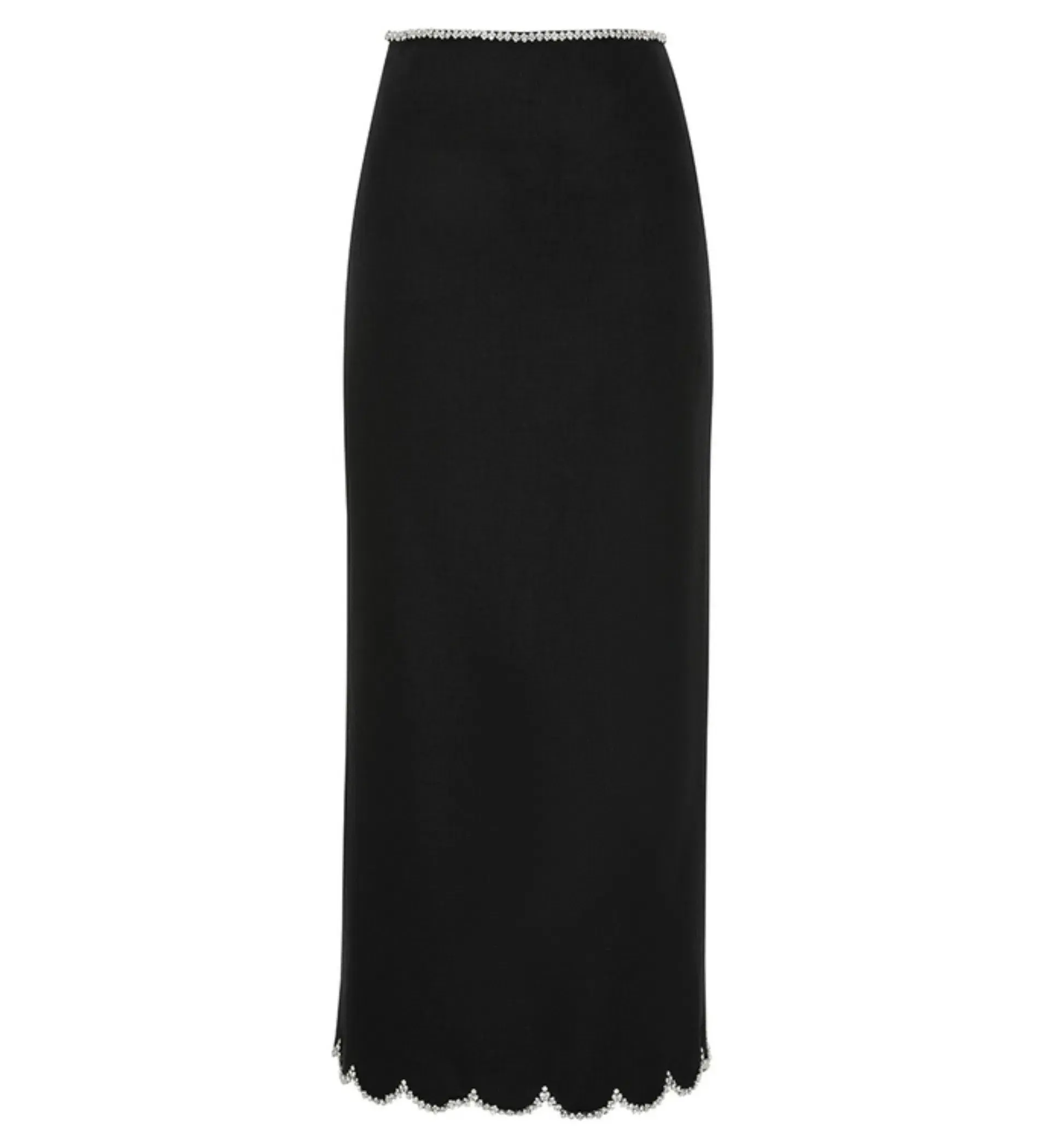 Zimmermann Crush Scallop Top and Skirt Size 0P / AU 6 Set in Black - Image 5