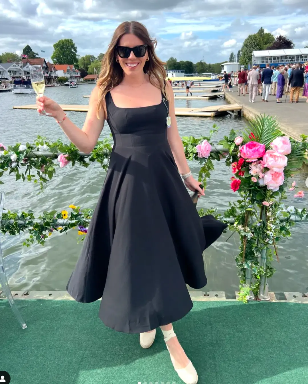 Odd Muse Ultimate Muse High Waist Square Neck Midi Dress Black Size AU 12 for rent on The Volte - main image