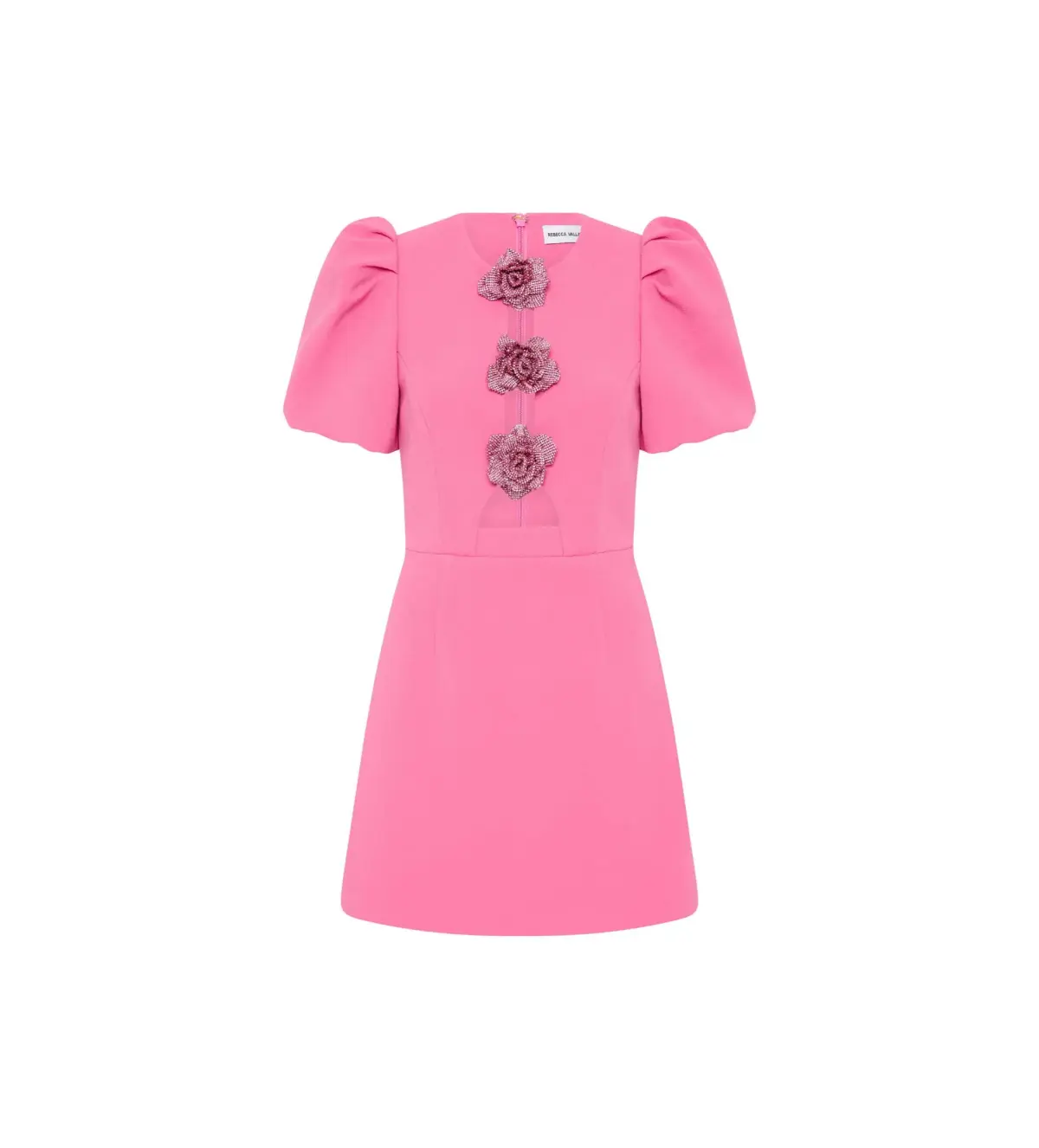 Rebecca Vallance Aubree Flower Mini Dress Pink Size AU 6 - Image 5