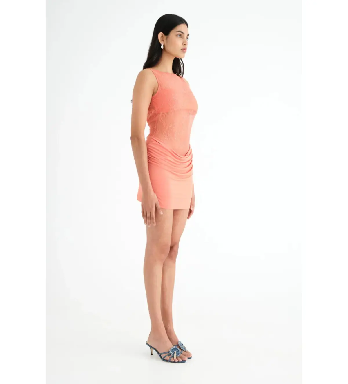 Benni Raffy Mini Dress Grapefruit Size AU 8 - Image 2