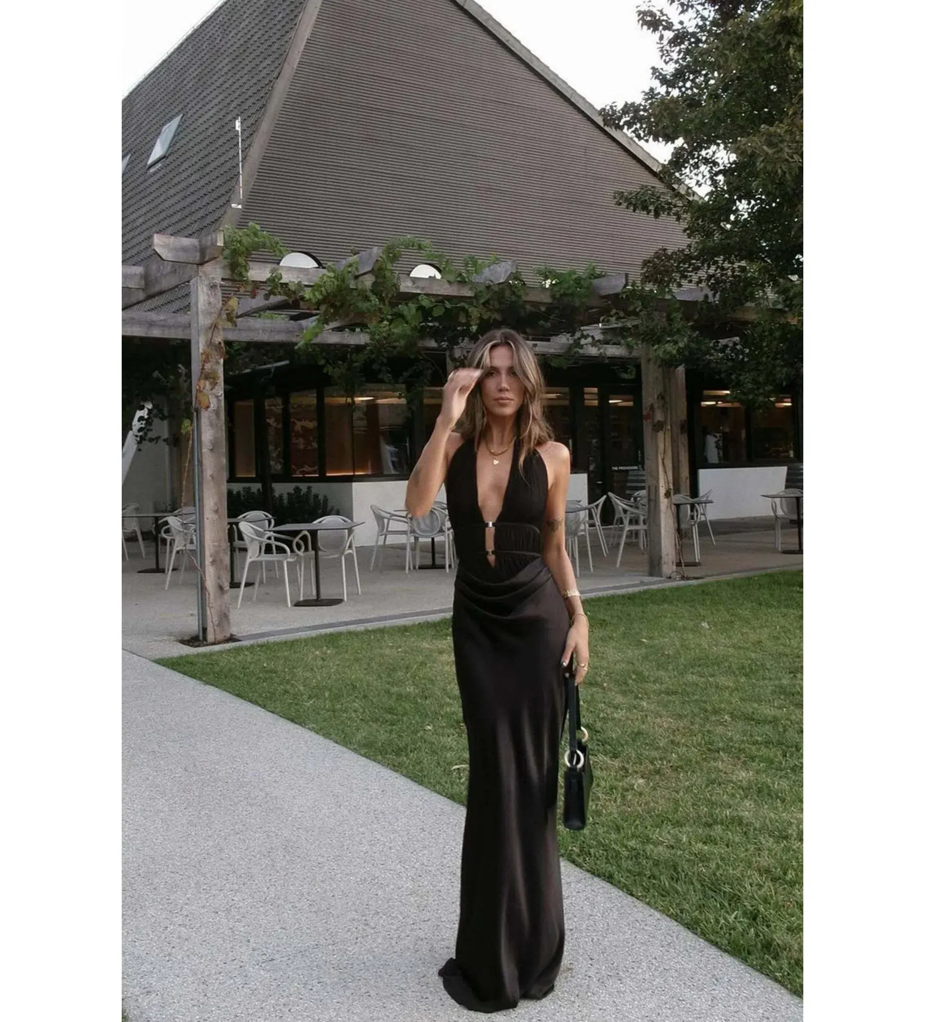 Misha Celine Maxi Dress Black Size 10/M - Image 5