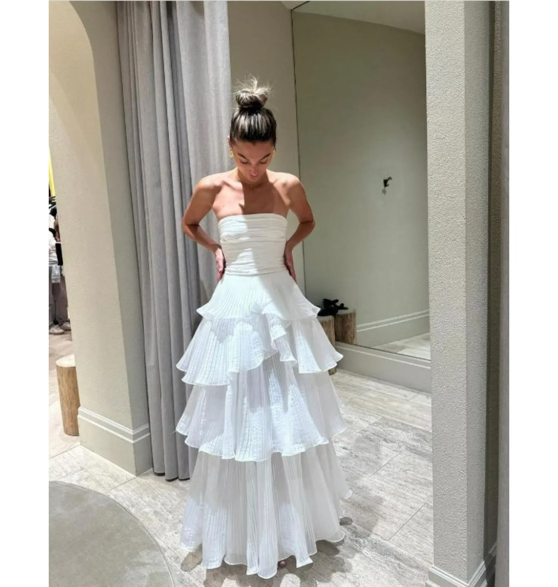 Aje Set Sunbeam Bustier and Cosmos Skirt in White Size AU 4  - Image 1