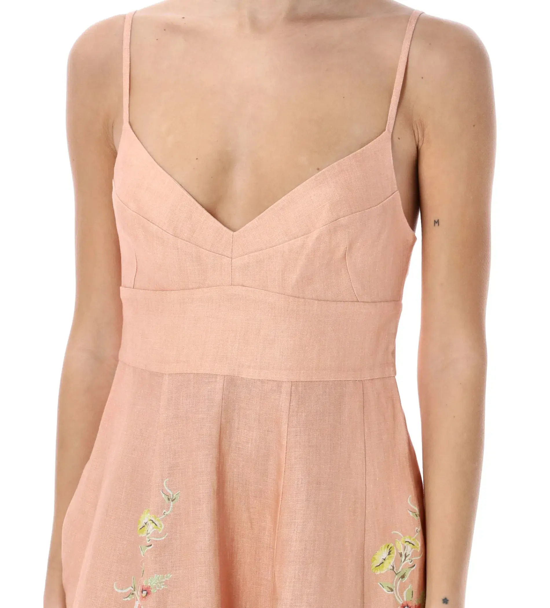 Zimmermann Matchmaker Picnic Dress in Buff/Coral Floral Size 1 / AU 10 - Image 2