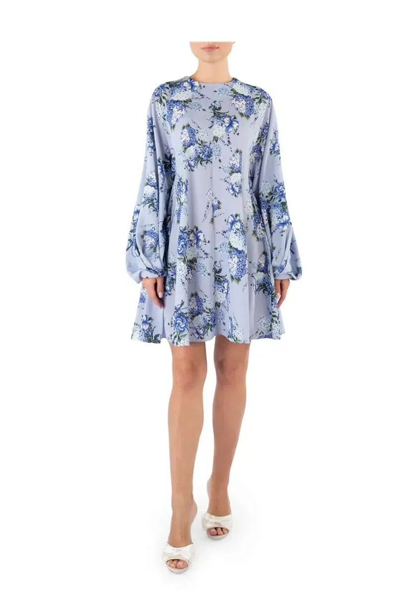 Emilia Wickstead Nova Wisteria Long Sleeve Mini Dress Floral Size AU 14 - Image 2