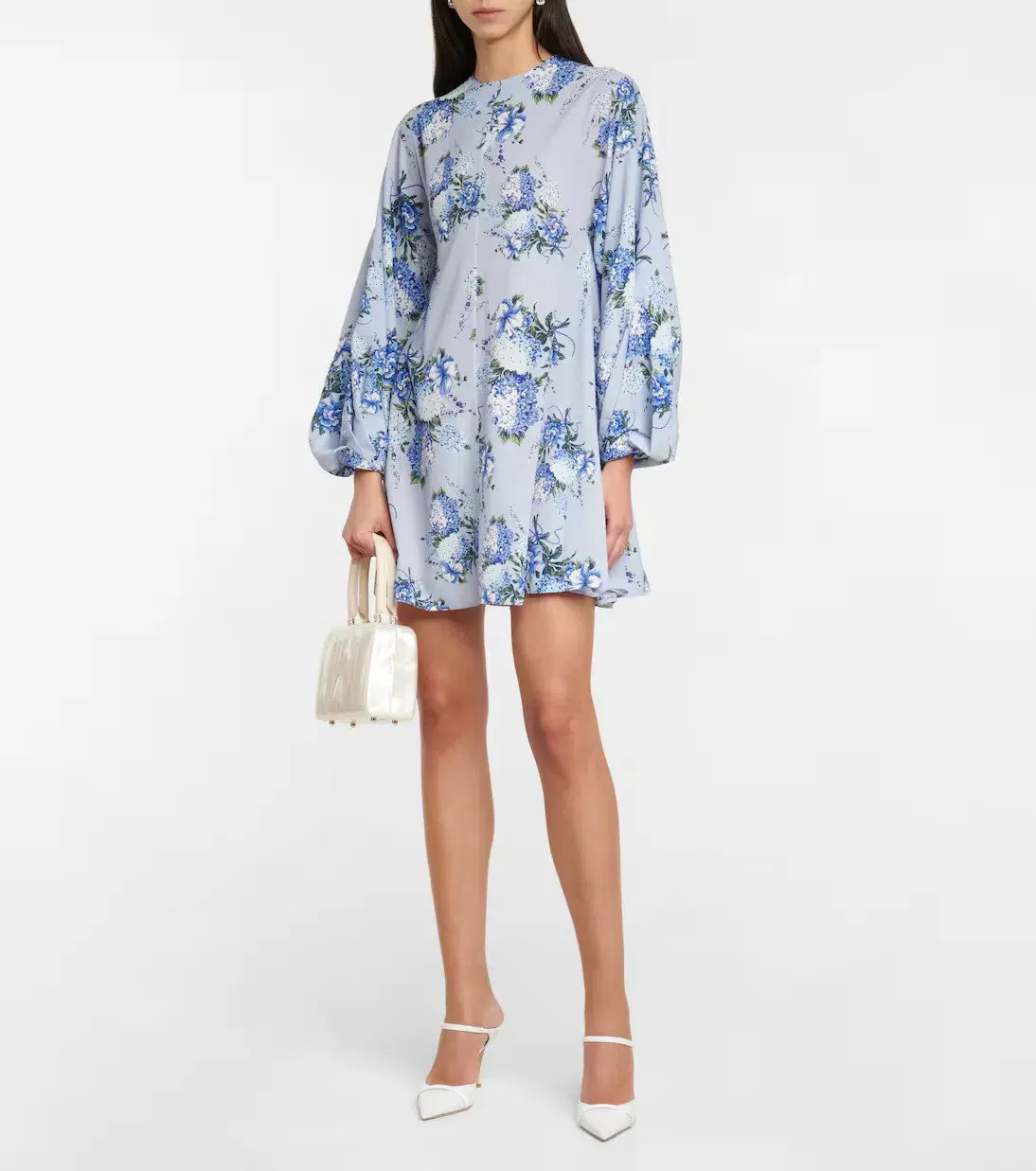 Emilia Wickstead Nova Wisteria Long Sleeve Mini Dress Floral Size AU 16 - Image 1