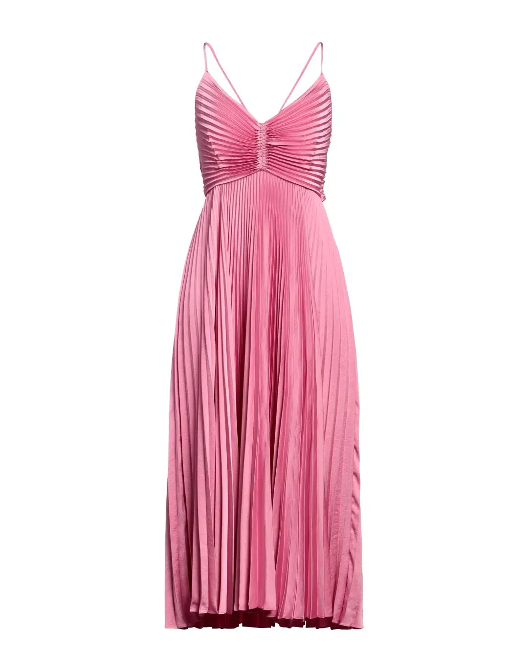 A.L.C. Gemini Pleated Tie Back Long Dress Chateau Rose Pink Size AU 10 for rent on The Volte - main image