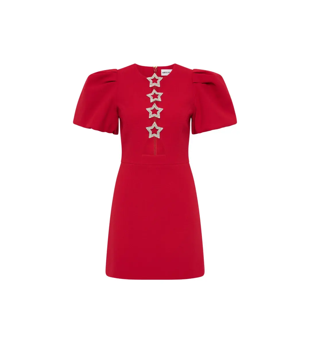 Rebecca Vallance The Akari Puff Sleeve Mini Dress in Red Size 10 for rent on The Volte - main image