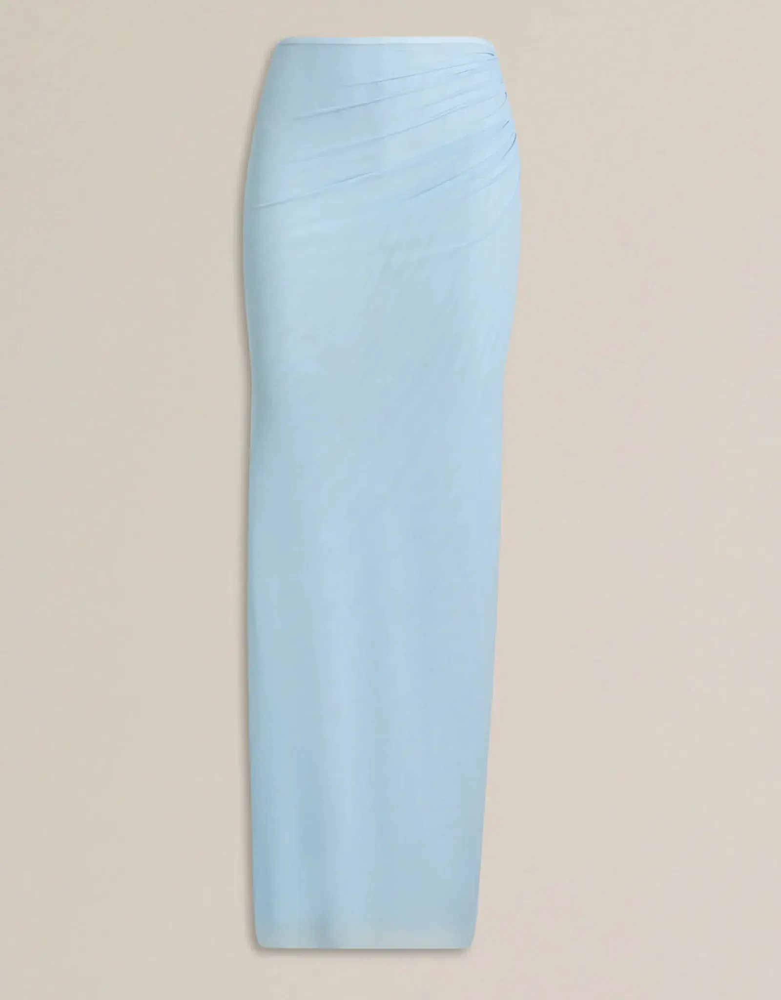 Scanlan Theodore Mesh Drape Top & Gathered Skirt Set Pale Blue Size 6 - Image 5