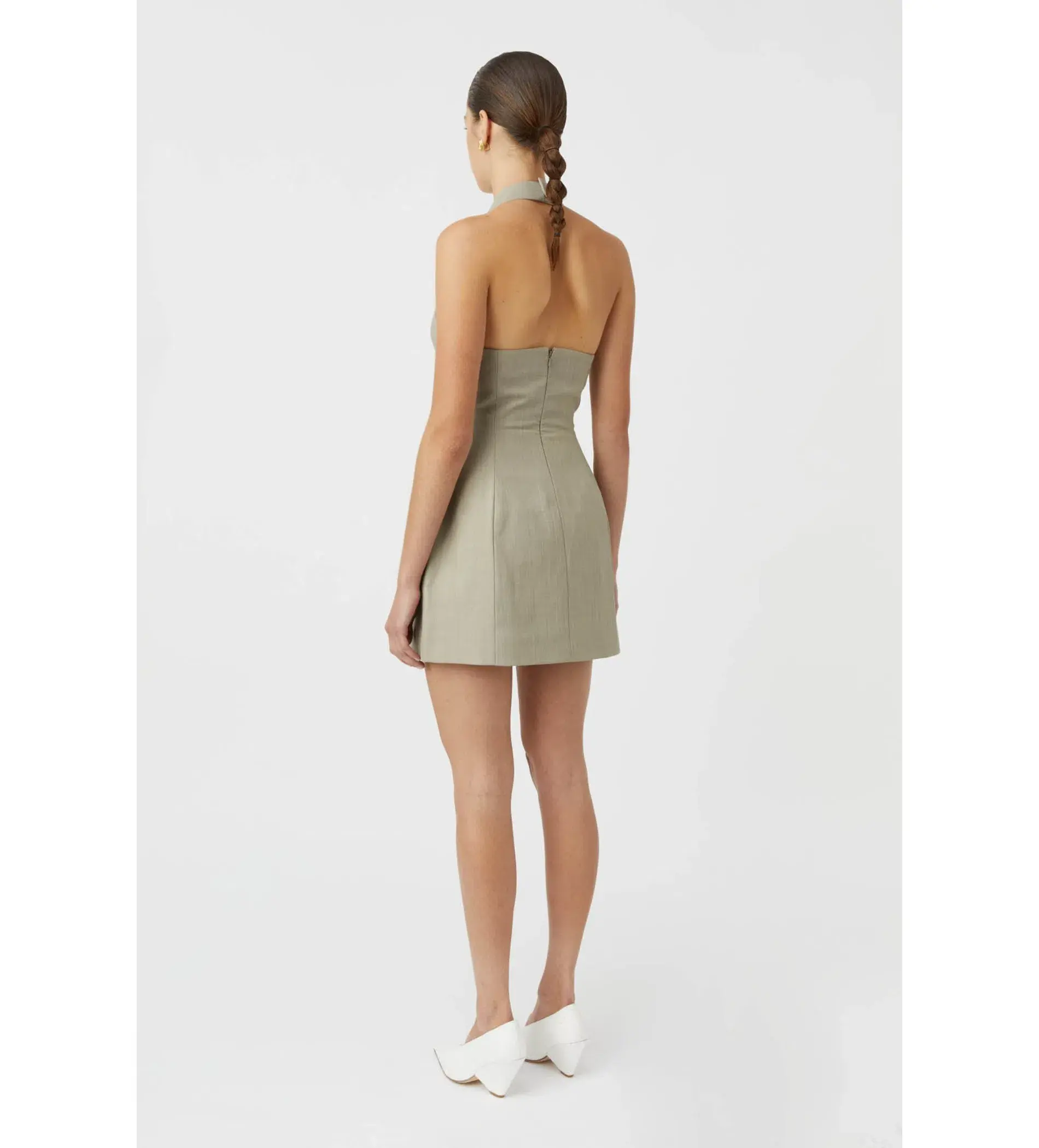 Camilla and Marc Pompidou Mini Dress Olive Marle Size 8 - Image 6