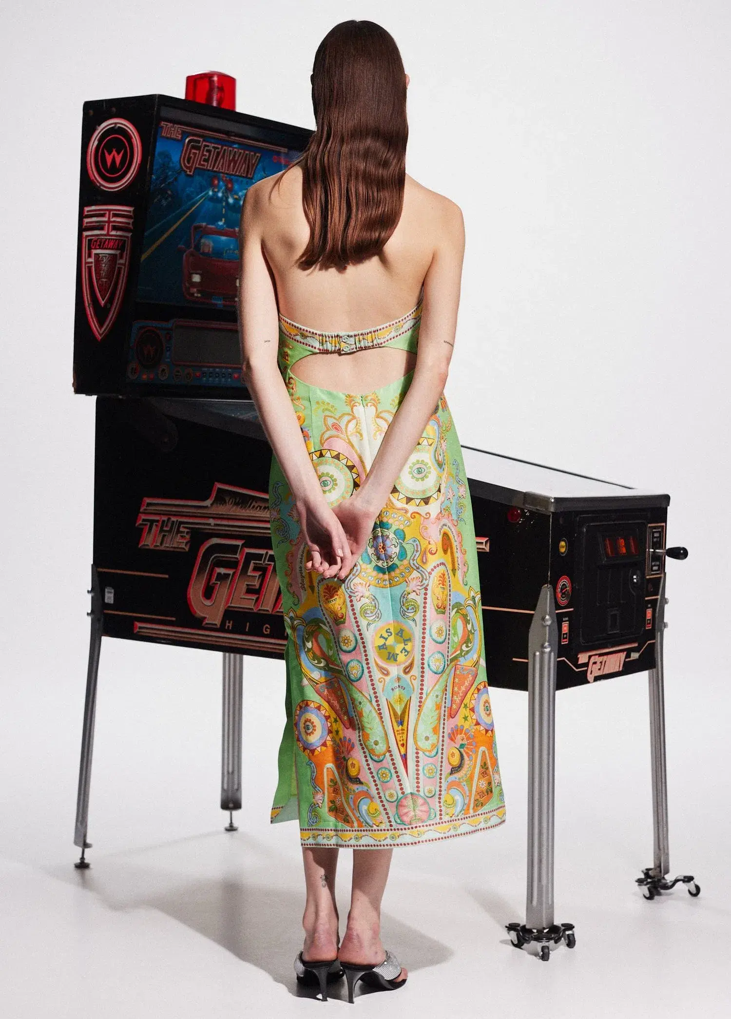 Alemais Pinball Bodice Midi Dress Print Size 10  - Image 2
