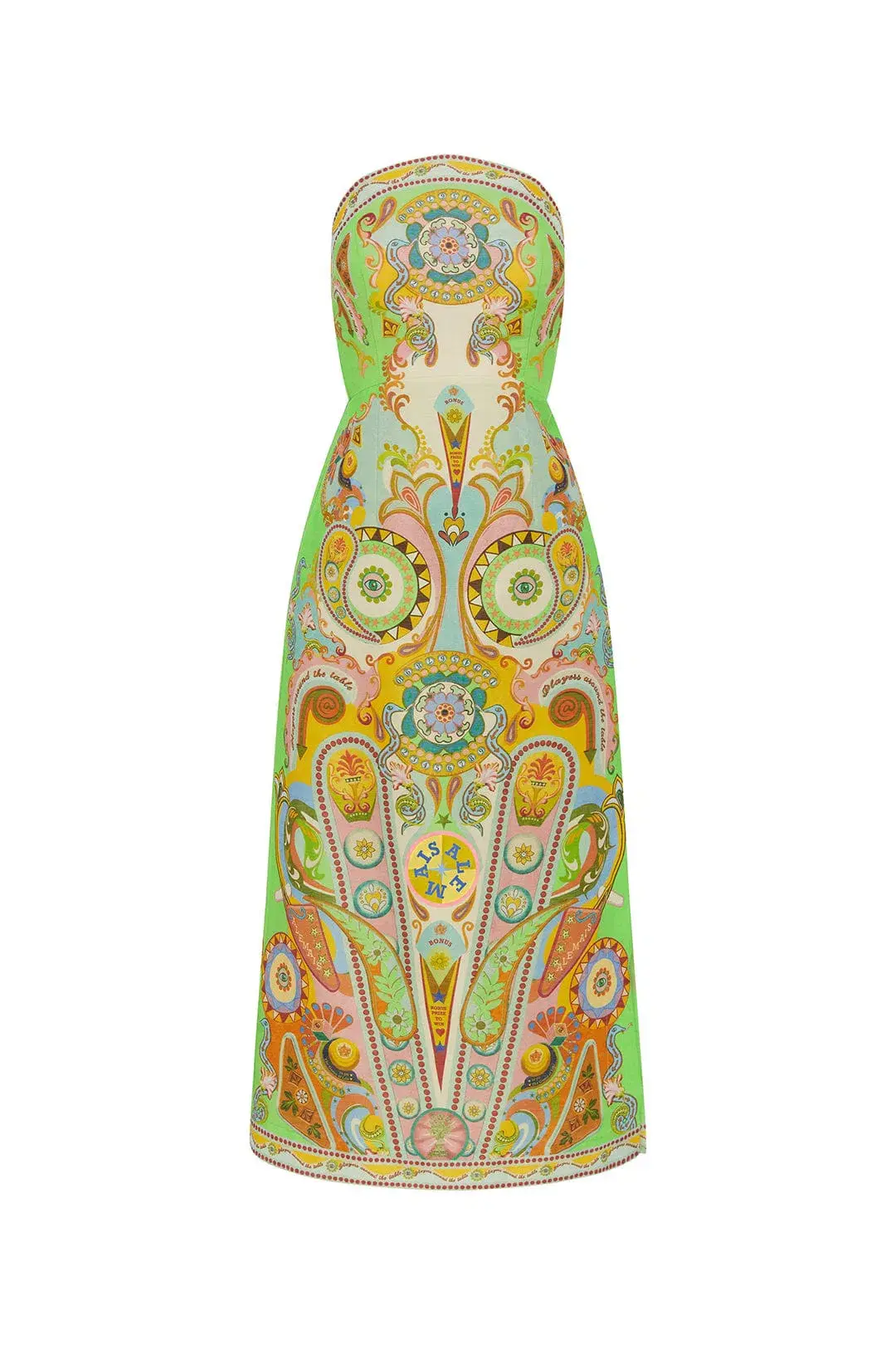 Alemais Pinball Bodice Midi Dress Print Size 10  - Image 4