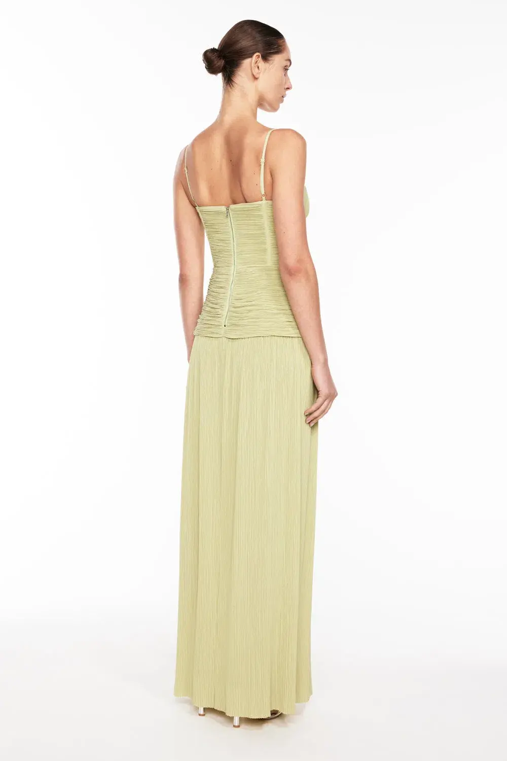 Manning Cartell Double Time Pleat Dress In Pistachio Size 8  for rent on The Volte - main image