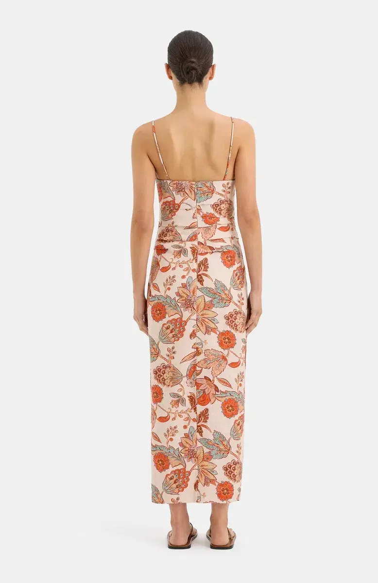 Sir the Label Noemi Balconette Midi Dress Desert Wildflower Size 8 - Image 3